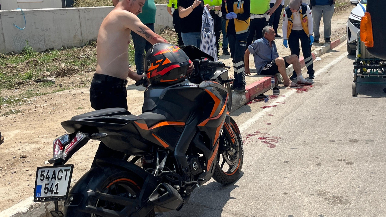 Bursa'da bisiklet ile motosiklet çarpıştı! 2 yaralı