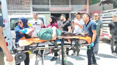 Samsun’da forkliftin bıçağına çarpan motosiklet sürücüsü ağır yaralandı