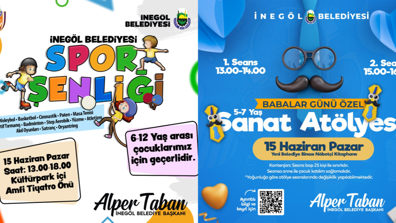 İnegöl Belediyesi’nden Babalar Günü'ne özel iki ayrı etkinlik