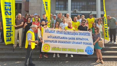 Bursa'da eğitim emekçilerinden mülakat tepkisi