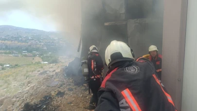 Malatya’da inşaat işçilerinin kaldığı şantiyede yangın
