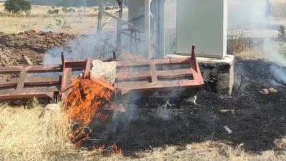 Trafoya çarpan kuş yangına sebep oldu
