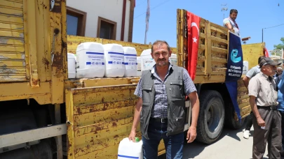 Don afetinden etkilenen kiraz yetiştiricilerine sıvı gübre desteği