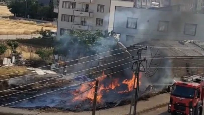 Bahçede yakılan ateş anız yangınına neden oldu