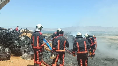 Şantiye deposunda yangın!