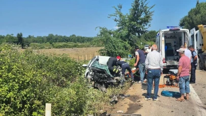 Karacabey'de trafik kazası! 1 ağır yaralı