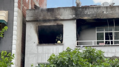 Evde yangına yakalandılar!
