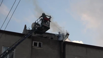 Bafra’da fırın bacasında yangın paniği