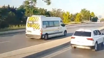 Ters yönde ilerleyen araçlar trafikte tehlike yarattı