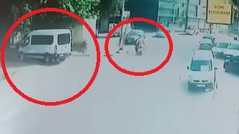 Kuryeye tekme tokat saldırı