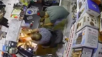 Bursa'da ateşle oynadı yerinden böyle zıpladı
