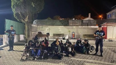 Zeytinlikte 32 düzensiz göçmene müdahale edildi