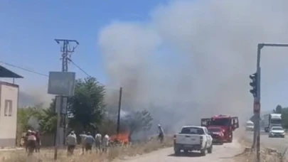 Bahçede yangın çıktı!