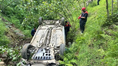 Giresun'da trafik kazası: 1 ölü, 1 yaralı