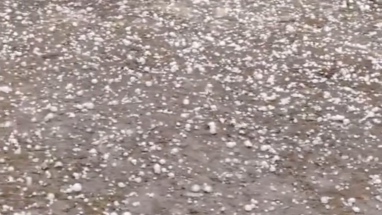Edirne'de dolu yağışı etkili oldu