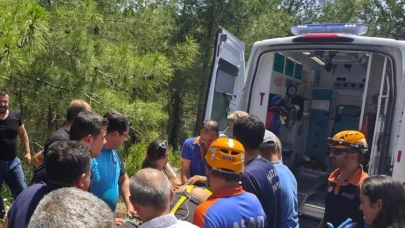 Erzin’de uçurumdan düşen şahıs yaralandı