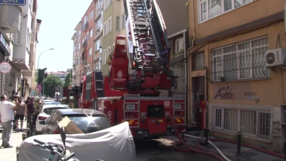 Açık unutulan tüpten çıkan yangın çatıya sıçradı