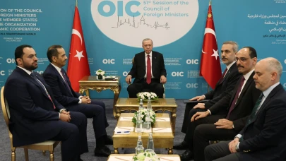 Cumhurbaşkanı Erdoğan Katar Başbakanı Al Sani'yi kabul etti