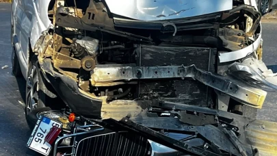 Tekirdağ'da otomobil ile motosiklet çarpıştı