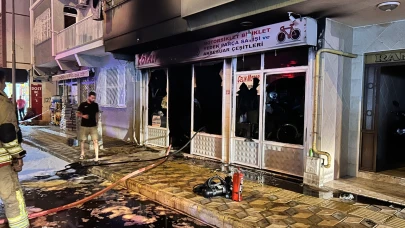 İskenderun'da motosiklet tamir atölyesinde yangın çıktı