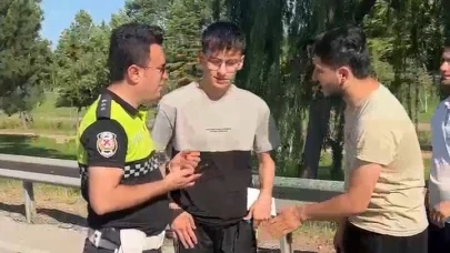 Ailesi kaza yapınca polis ekipleri sınava yetiştirdi