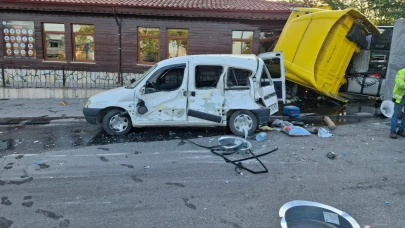 Zonguldak'ta kontrolden çıkan tır devrildi! 1 yaralı