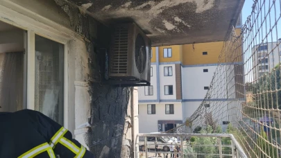 Piknik tüpü patladı! Balkonda yangın çıktı