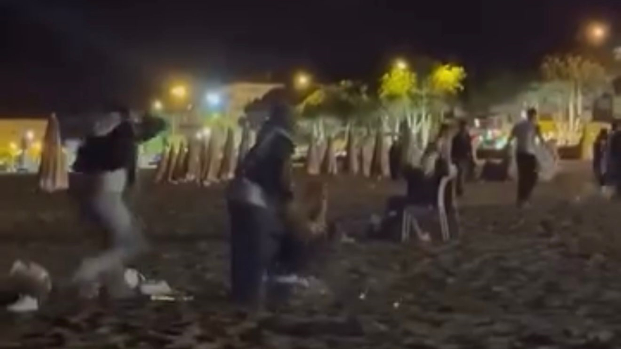 Plajda bıçaklı kavga çıktı! 1 yaralı