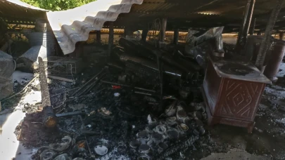 Darende’de çatı yangını korkuttu