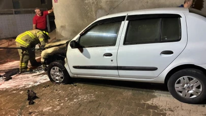 Araç yangını korkuttu!