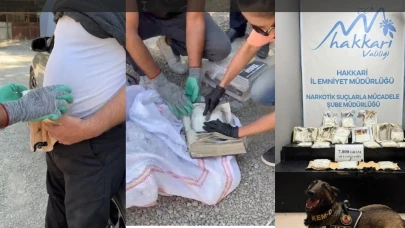 Hakkari'de 7 kilo metamfetamin ele geçirildi