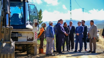 Bayburt'ta isale hattı çalışması!