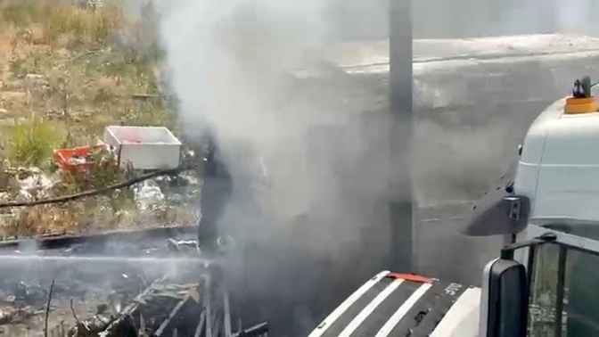Ankara'da konteyner yangını!
