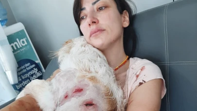 Bursa'da kangal dehşeti! Genç kadın ve köpeği yaralandı