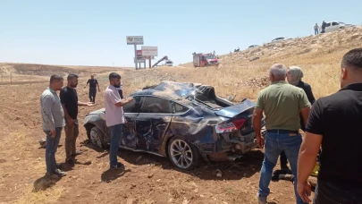 Virajı alamayan otomobil takla attı! 2 yaralı