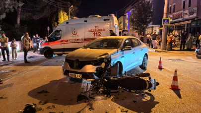 Bursa'da otomobil ile motosiklet çarpıştı! 1 ağır yaralı
