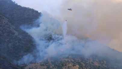 Kahramanmaraş'taki orman yangını 26 saattir sürüyor