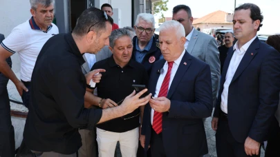 Başkan Bozbey'den yangın bölgesine destek ziyareti