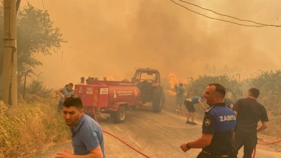 Menderes'te orman yangını nedeniyle 5 mahalle tahliye ediliyor