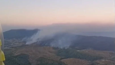 Orman yangınına gün doğumuyla havadan müdahale