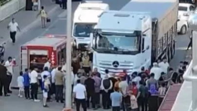 Karşıdan karşıya geçerken tır çarptı
