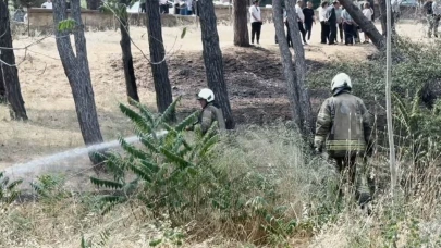 Hastane bahçesinde yangın!