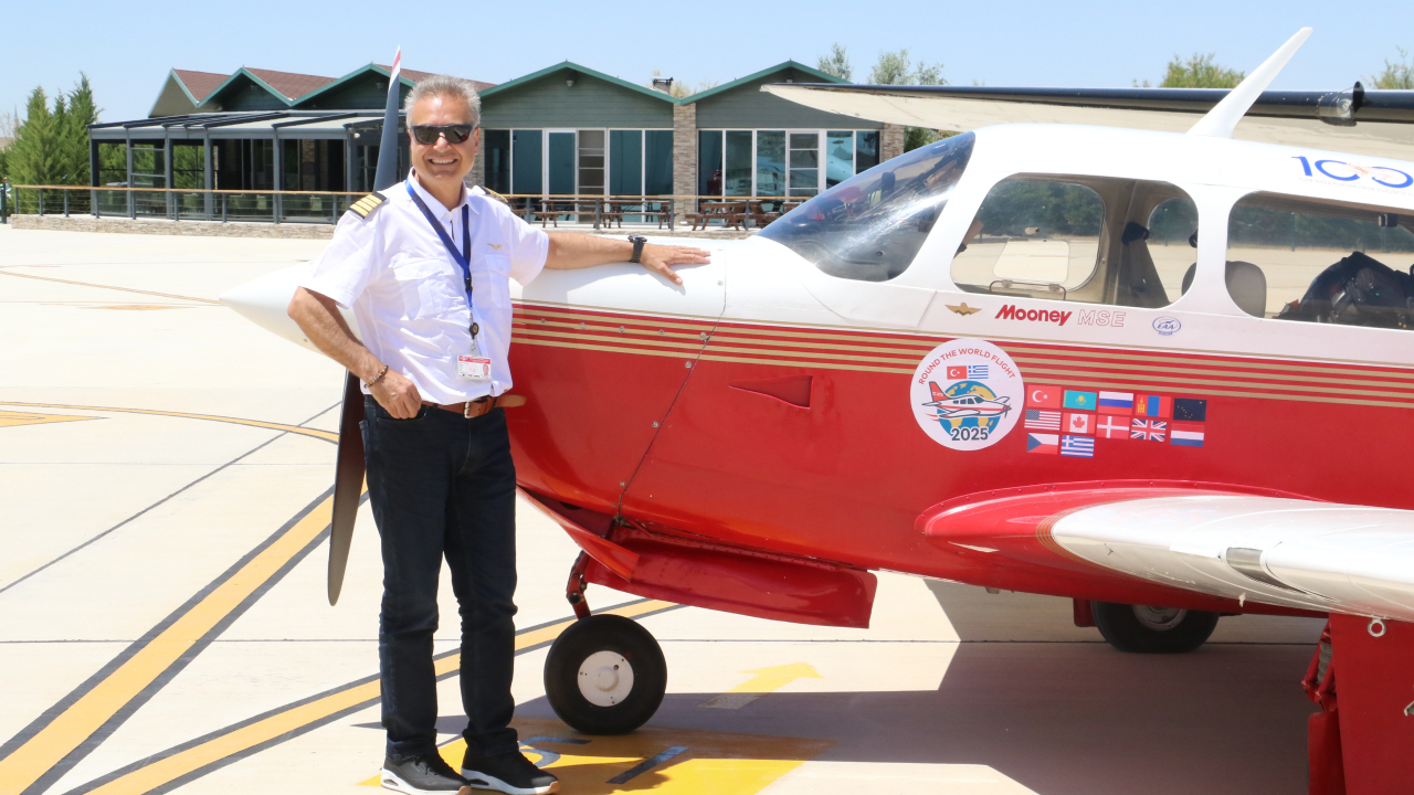 Tek motorlu uçakla dünya turuna çıkan pilot kaza yaptı