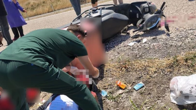 Balıkesir'de motosiklet kazası: 2 yaralı