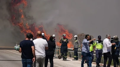 İzmir'deki orman yangını otobana sıçradı!