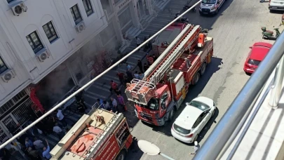 Çiçekçide korkutucu yangın