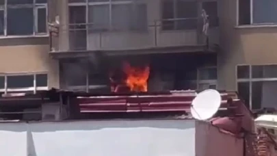 Aksaray'da apartmanda yangın