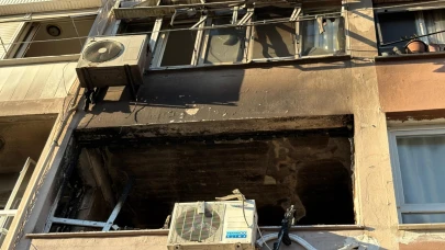 Bayraklı’da apartmanda yangın paniği