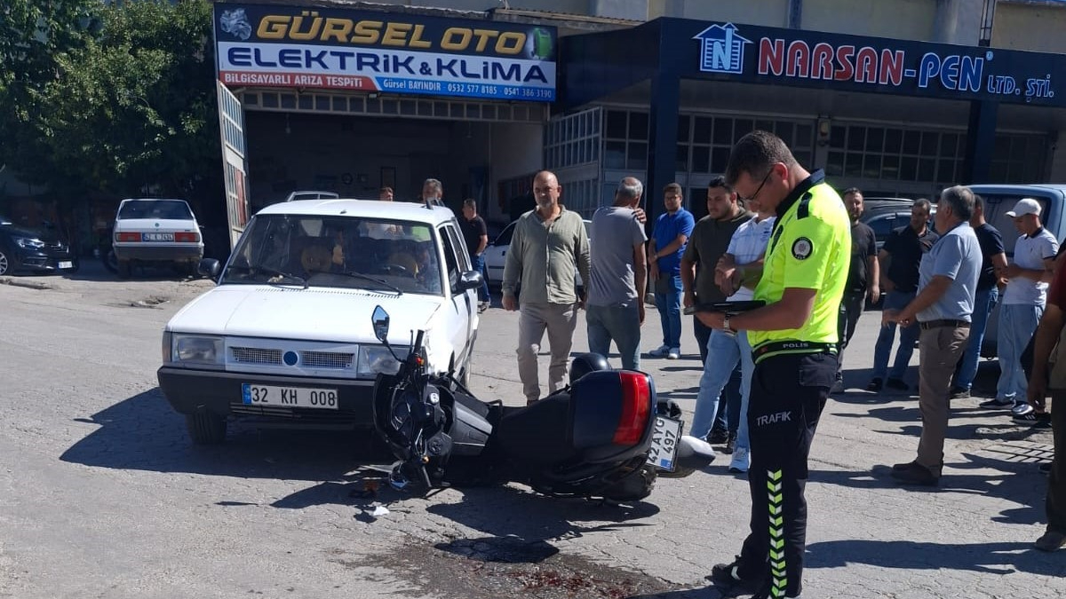 Konya'da otomobille motosiklet çarpıştı: 1 yaralı