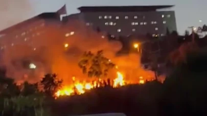 Darıca Millet Bahçesi'nde çıkan yangın söndürüldü